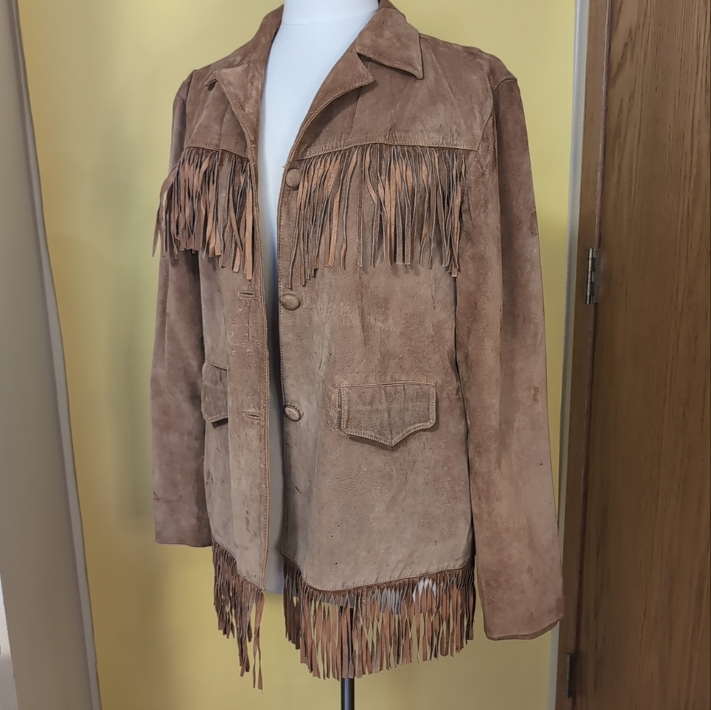 Vintage Women's Western Fringe Leathe Jacket